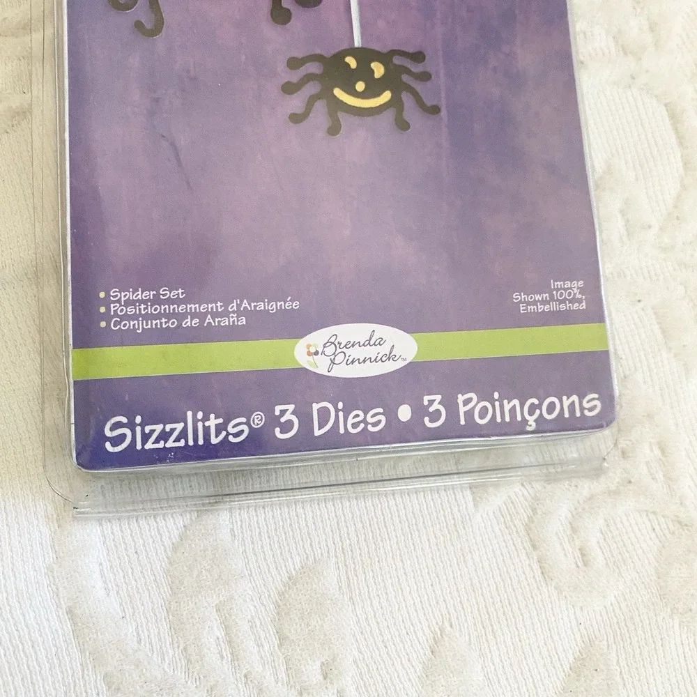 SIZZIX Sizzlits DIE Cuts 655553 HALLOWEEN SPIDER SET WEB 3 Dies New Scrapbooking